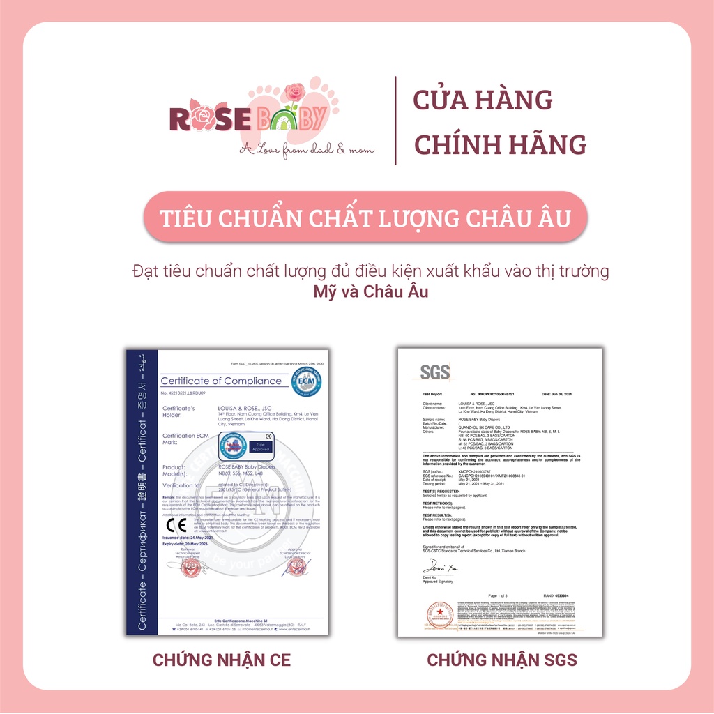 Thùng Bỉm Quần Rose Baby M120