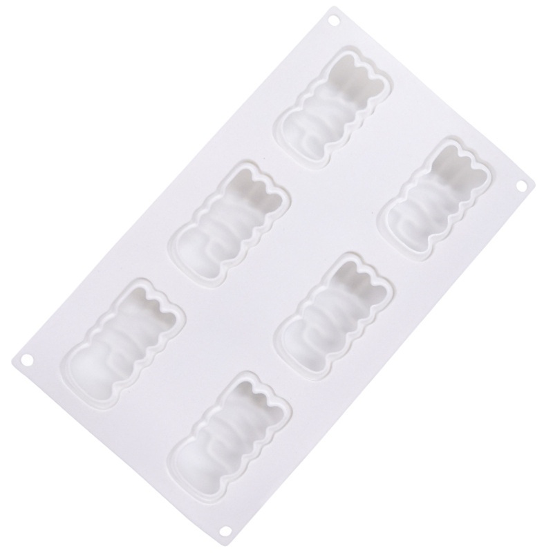 Khuôn Silicone Làm Bánh / Xà Phòng Hình Trái Tim 3D 6 Ngăn