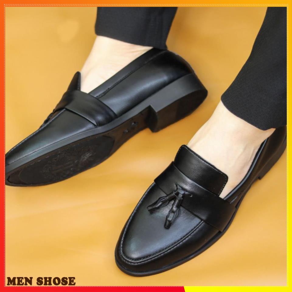 Giày Lười Nam Da Lì Đơn Giản Có Chuông   Mã L192