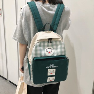 Faya - Balo thời trang họa tiết gingham B337
