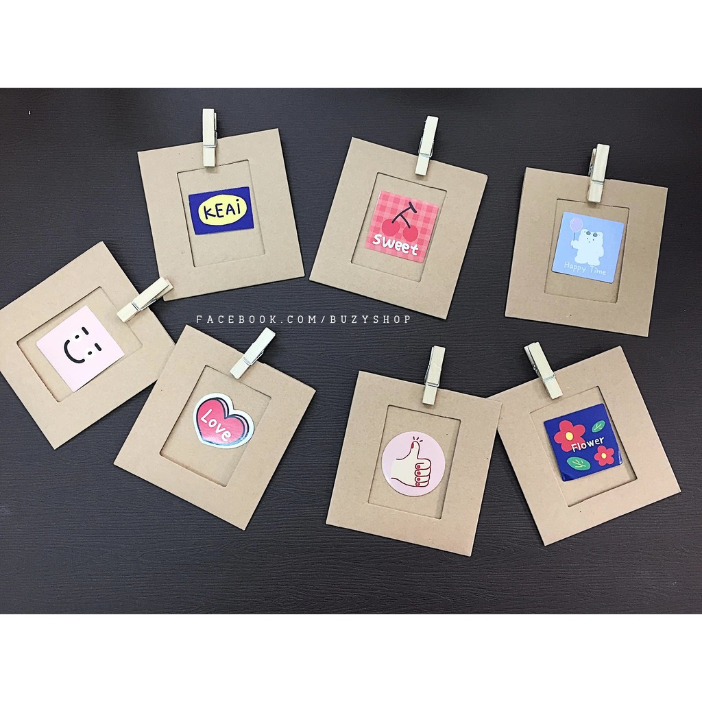 (10 cái) bộ khung giấy kraft treo ảnh phong cách Hàn Quốc [nguyên liệu thủ công, phụ liệu handmade]