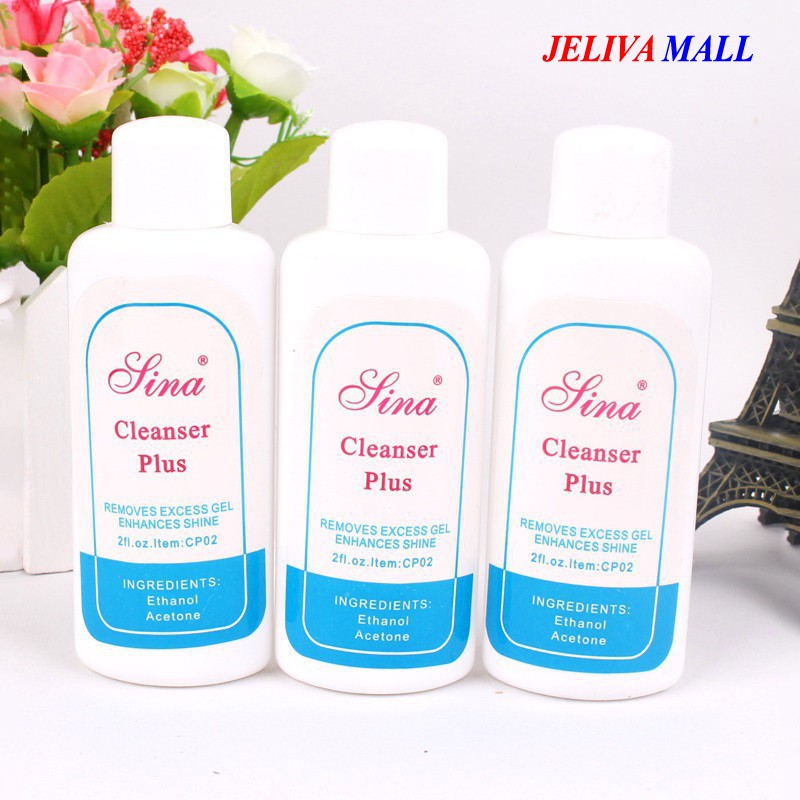 Nước tẩy sơn gel, nước lau gel móng tay Clean plus nước rửa cọ 60ml