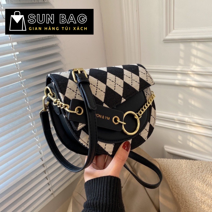 Túi xách nữ đeo chéo, đeo vai, đi chơi, đi học, dự tiệc, da cao cấp, phong cách hàn quốc size 21cm SB274