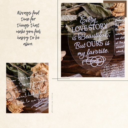 Bộ 40 sticker trong suốt STI010 cỡ lớn hình ren, hoa văn Vintage, quotes làm bullet journal, sổ tay