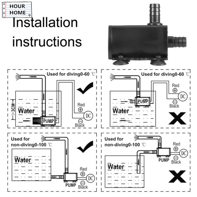 Máy Bơm Nước Không Chổi Than Mini 4 Chế Độ Dc12V Usb 5v