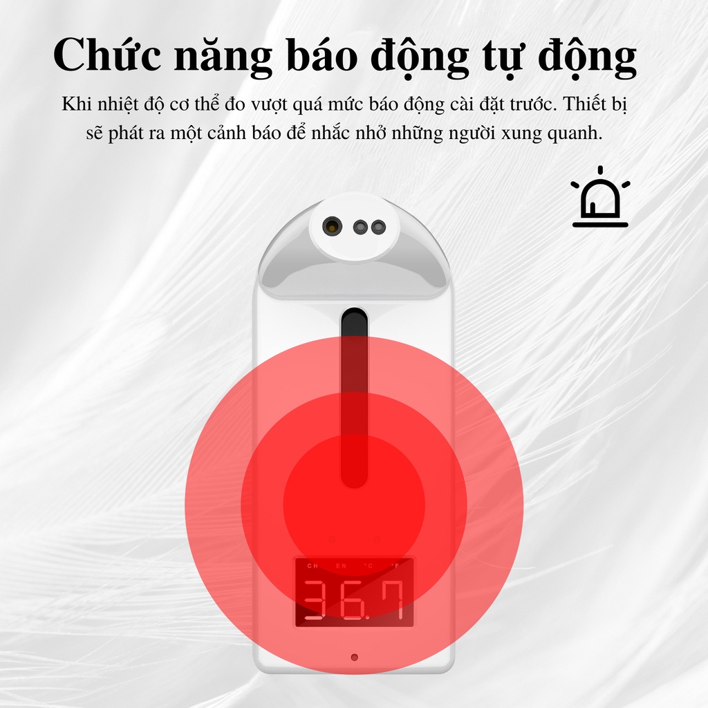 Máy đo thân nhiệt K10 Pro, sát khuẩn khử trùng tự động, có tiếng Việt, bảo hành 12 tháng