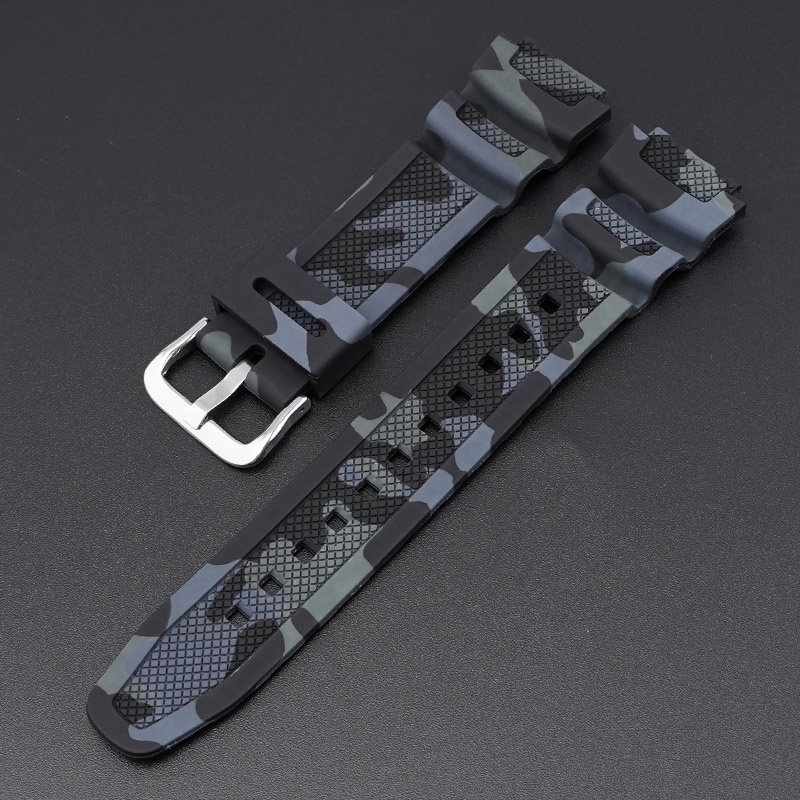 Dây Đeo Cao Su Họa Tiết Rằn Ri Cho Đồng Hồ Thông Minh AQ-S810W SG-W300H MRW200H AEQ110W AE1000W WS200H W800H W216H