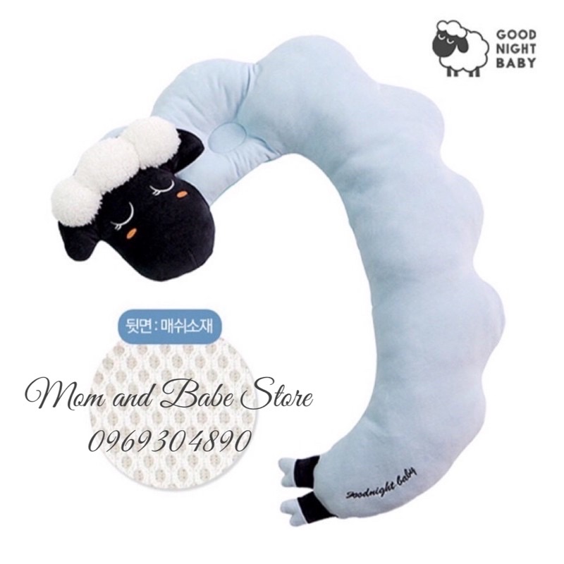 (Made in Korea) Gối cừu đa năng Good night baby Ellusben Hàn Quốc (Gối chữ Cái ngược)