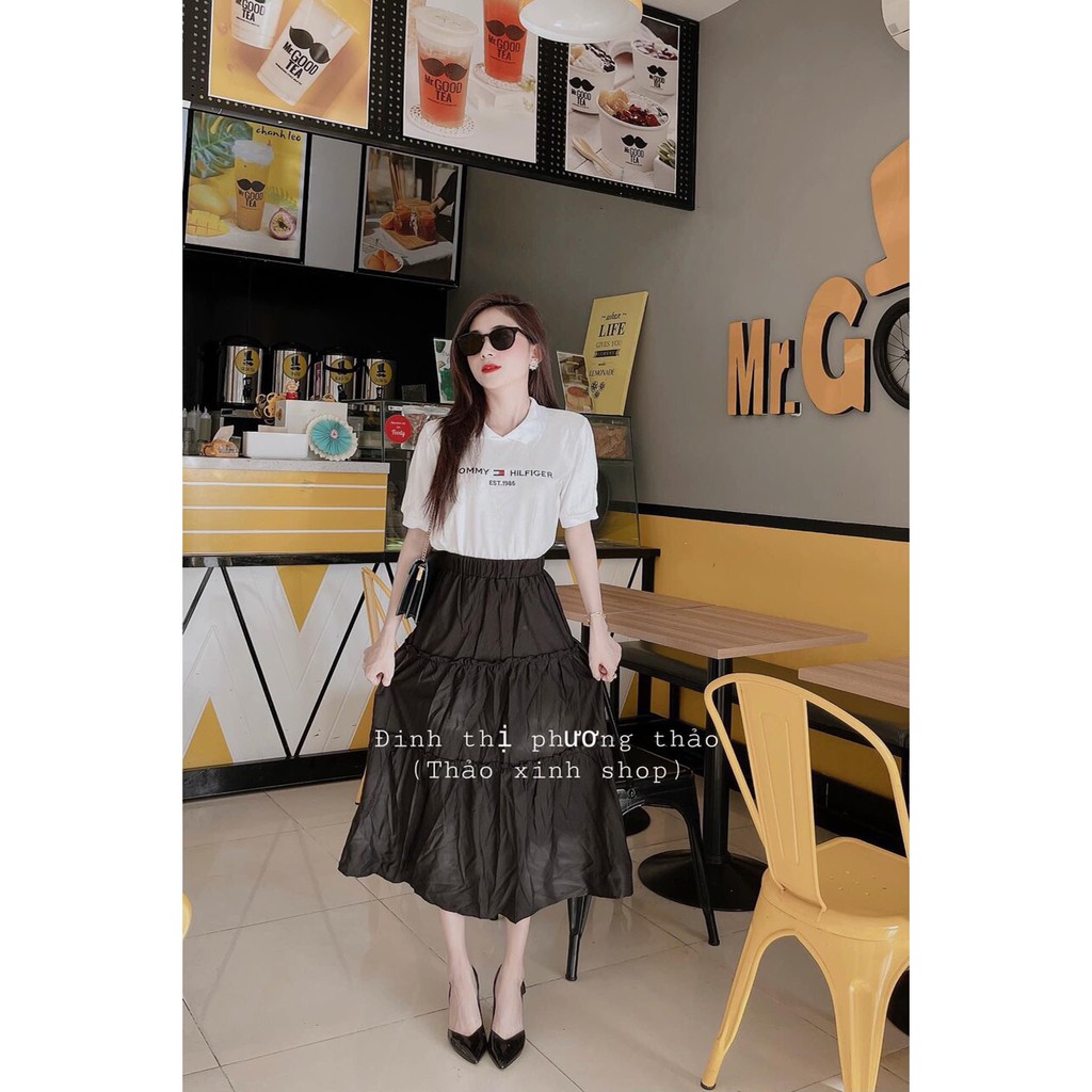 Set đồ nữ cá tính, set váy dài áo thun đi chơi sang chảnh mùa hè đẹp YA124 | BigBuy360 - bigbuy360.vn