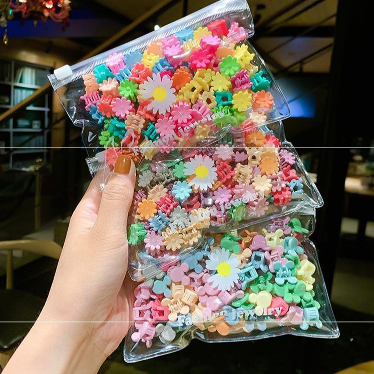 Kẹp tóc cho bé cặp tóc càng cua mini sơn mờ cao cấp xinh xắn đáng yêu set 50 kẹp SuShiShop S.CT19