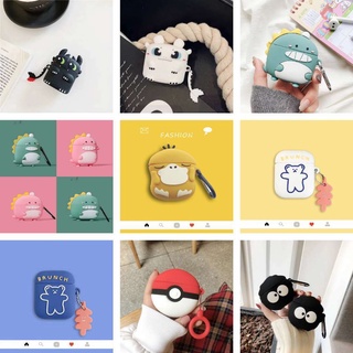 💎💎Vỏ Bảo Vệ Hộp Sạc Tai Nghe Bluetooth Không Dây Bằng Silicon Chống Sốc Họa Tiết Hoạt Hình Baseus W04pro W04