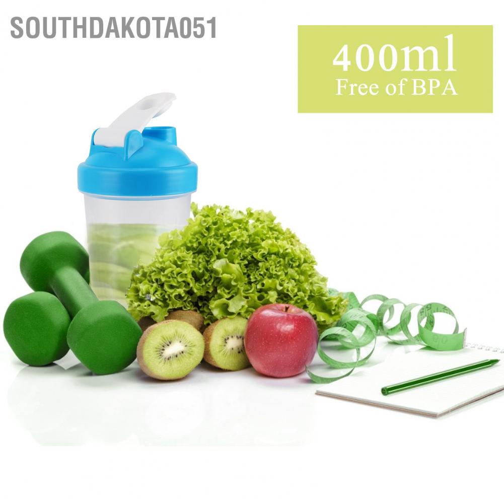 Southdakota051 400ML Shake Bottle Plastic Protein Fitness Water Kettle Sport Cup Without BPA