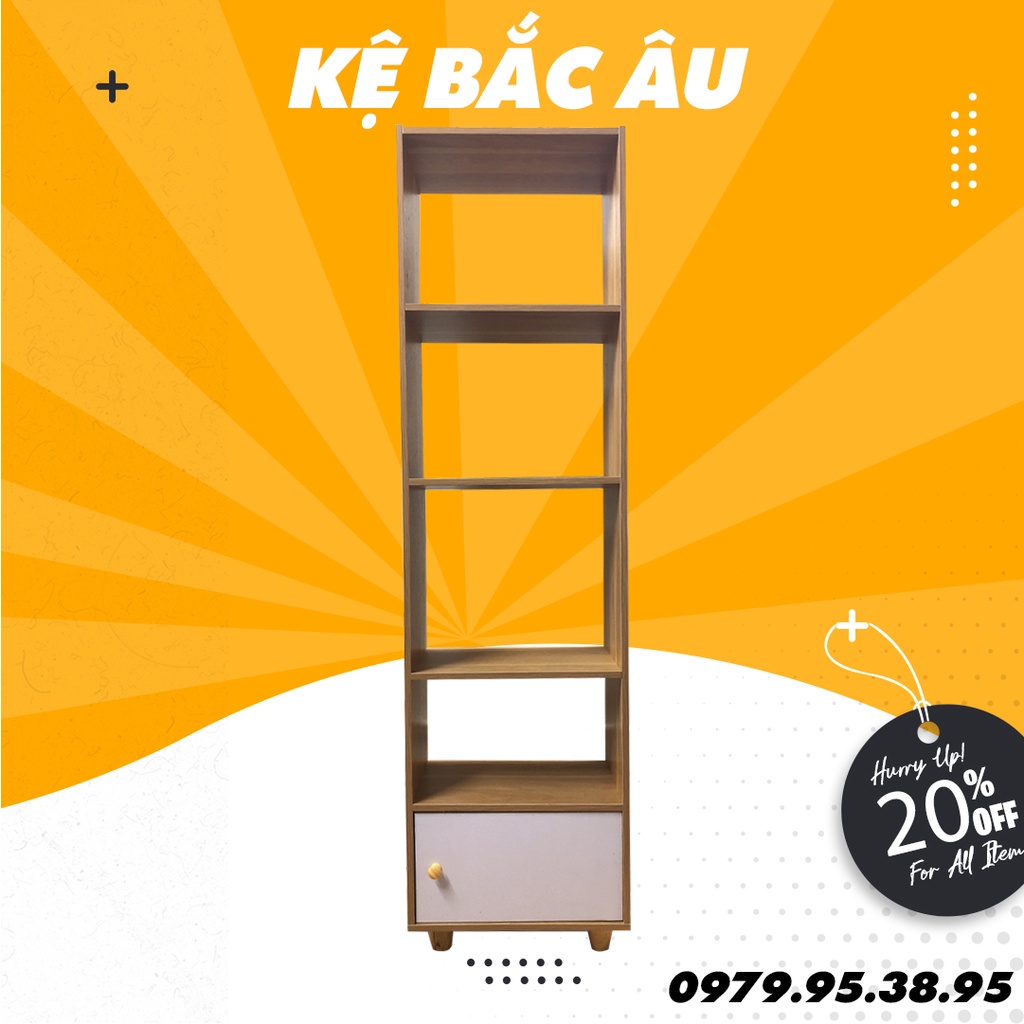 Kệ gỗ bắc âu, trang trí, gọn gàng nhà cửa chất gỗ MDF, kích thước đa dạng, màu sắc vân gỗ-trắng hiện đại, lắp ráp dễ