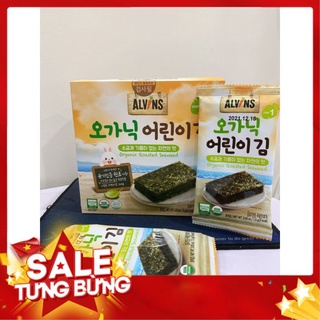🍓 Rong Biển🍓  Hữu Cơ Tách Muối Alvin Hộp 15g Cho Bé 6M+ ( Date Mới 2023)