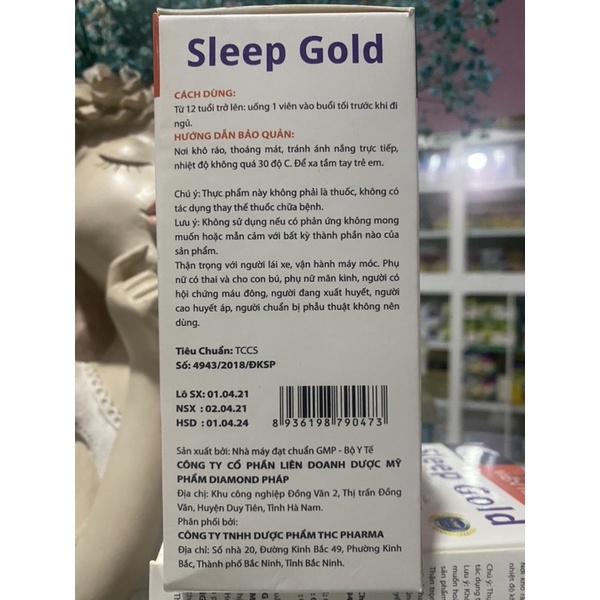 Viên an thần Sleep Gold - Giúp ngủ ngon, giảm căng thẳng