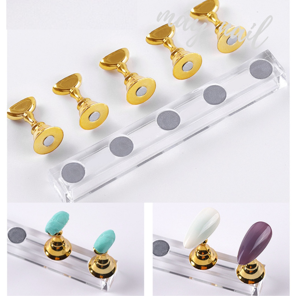 Đế gắn móng giả , chân đế nam châm gắn móng mẫu tập vẽ