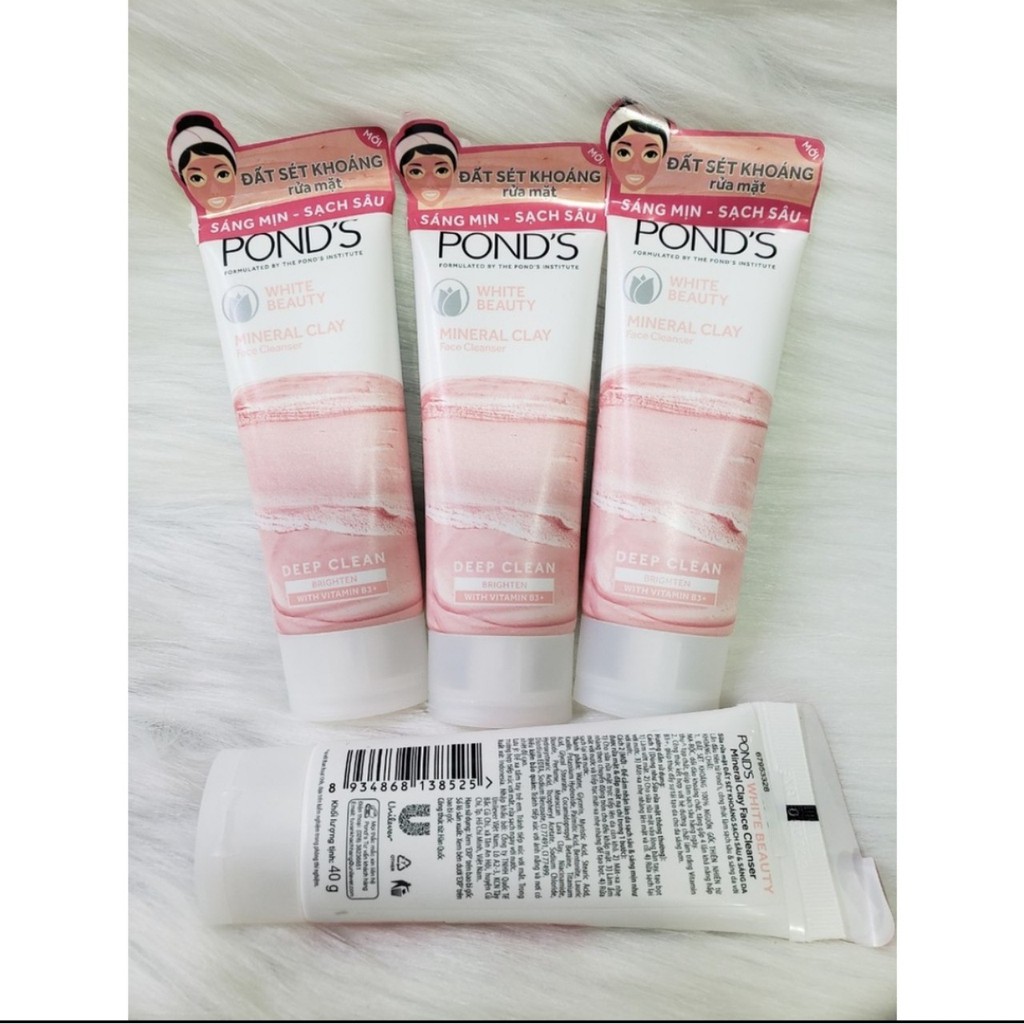 Sữa Rửa Mặt Ponds Đất Sét Khoáng Sạch Sâu Sáng Da (40g)