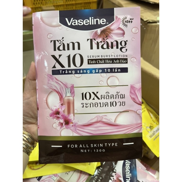 Kem tắm trắng da Vaseline Thái Lan whitening body shower 120gr