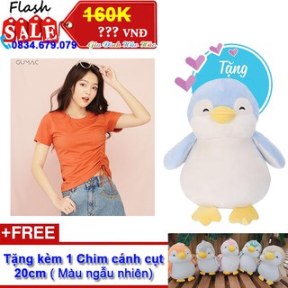 ÁO RÚT EO TAY NGẮN GUMAC - MÀU CAM GẠCH - SIZE L - TẶNG KÈM CÀ RỐT BÔNG