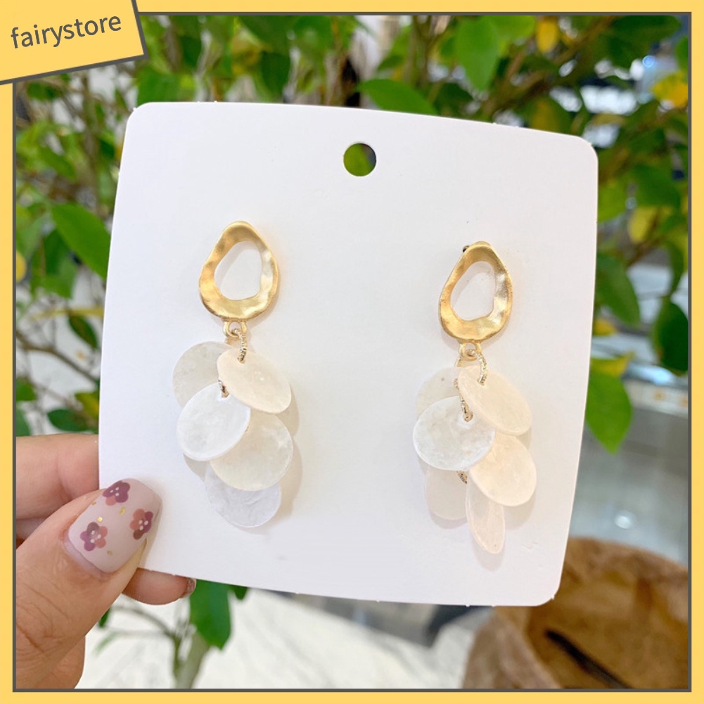 Bông Tai Hình Tròn Phối Tua Rua Thời Trang Dành Cho Nữ