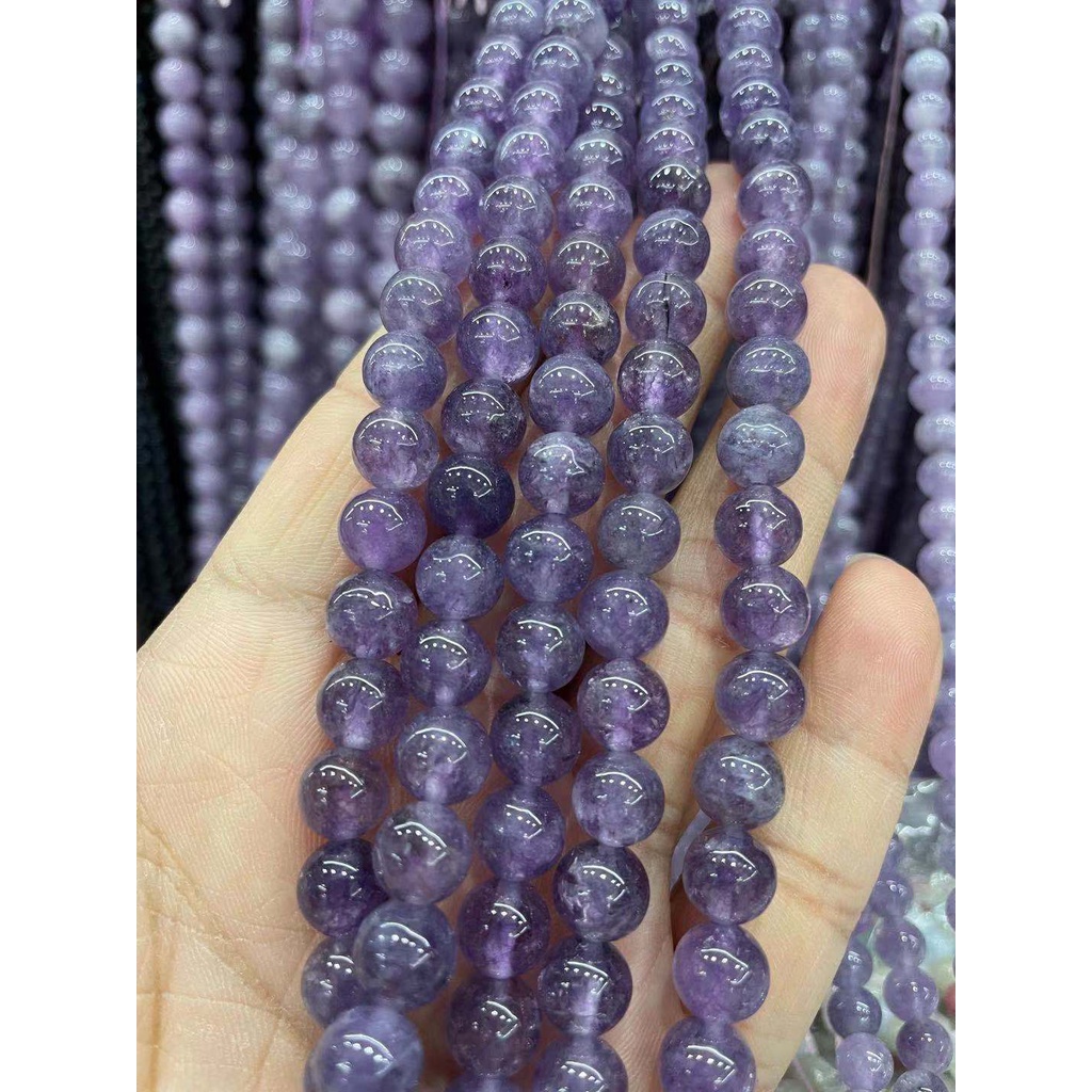 DIY Amethyst Loose Round Glass Beads For making Accessoires 6/8/10mm