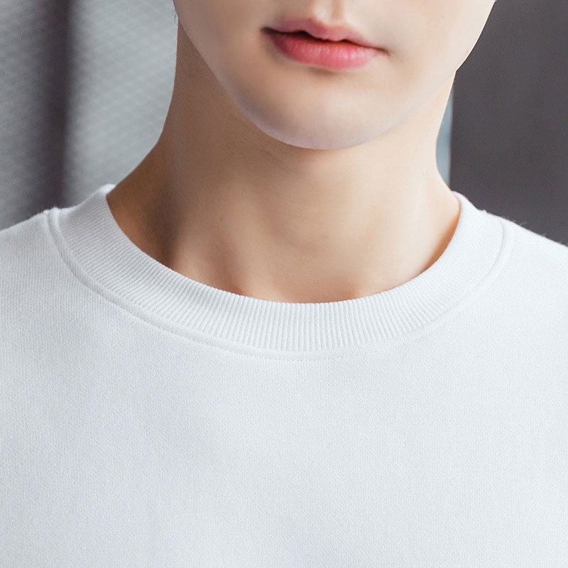 Áo nỉ dài tay cổ tròn in chữ thời trang nam tính