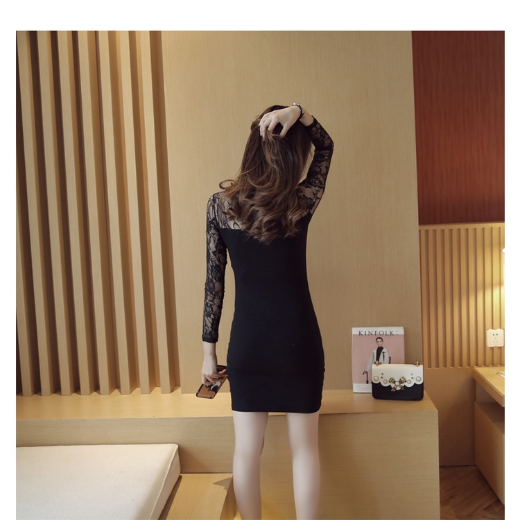 Đầm váy nữ công sở ôm body phối ren D64
