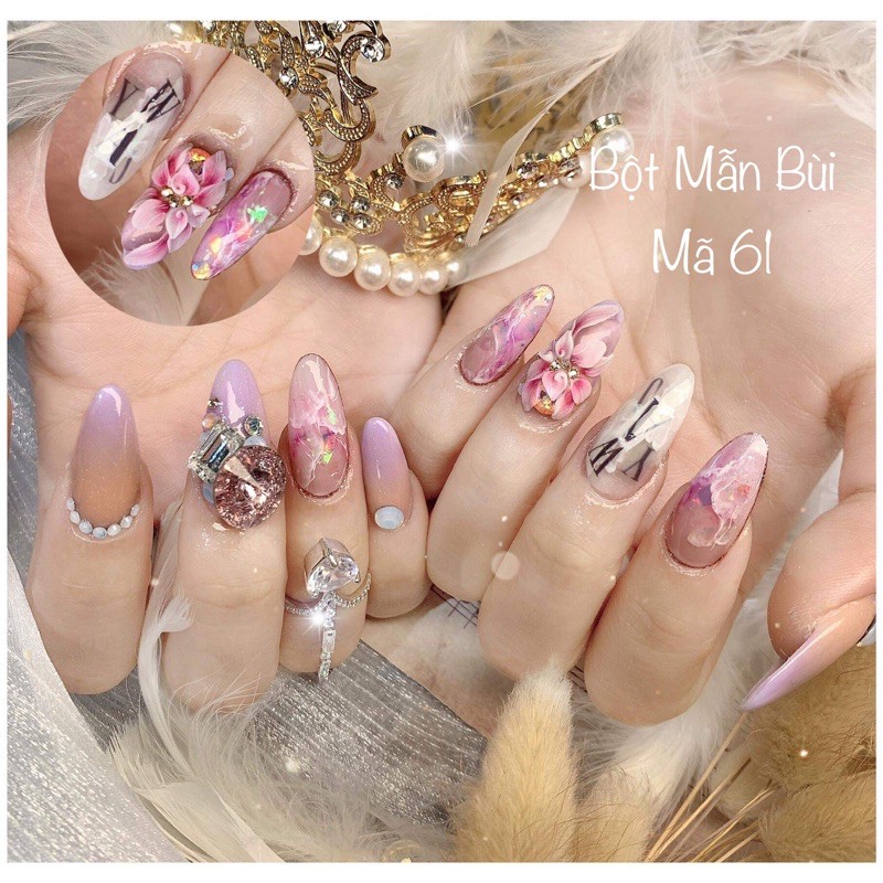 Bột đắp mỹ 3in1 mã 61 hũ 30g, bột dễ kéo chuyên dụng cho thợ làm nail