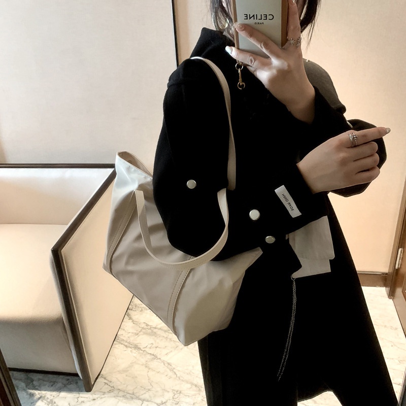 Túi tote xách tay đeo vai IELGY sức chứa lớn bằng nylon thời trang thường ngày dành cho nữ