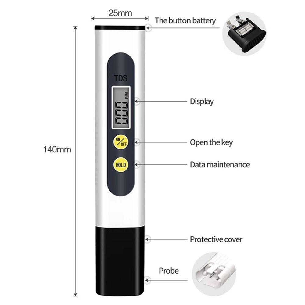 WATTLE Bút Thử Chất Lượng Nước Tự Động Hiển Thị Màn Hình Kỹ Thuật Số