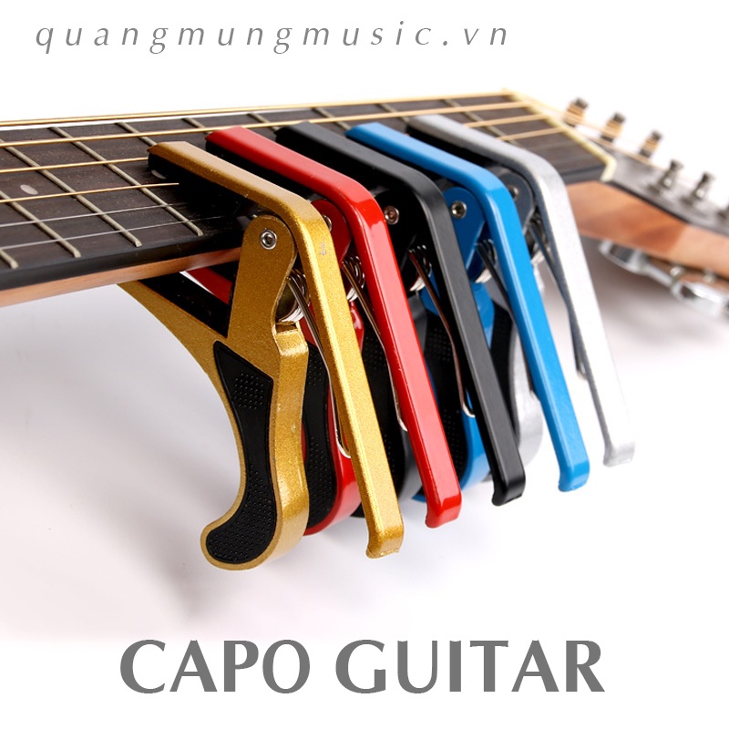 Capo Guitar Ukulele Kim Loại Chất Lượng Cao - Kẹp Chặt Chống Rè, Kẹp lên tông - hạ tông - Kẹp đàn Guitar