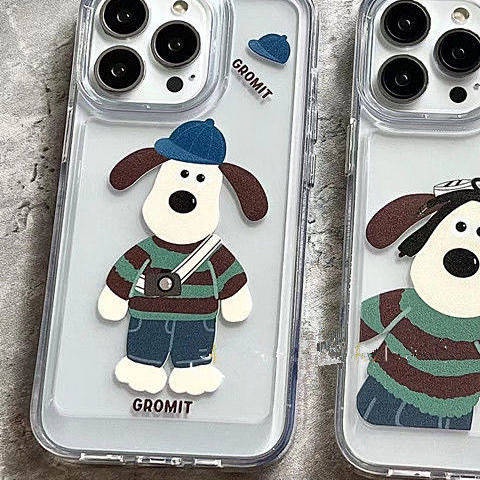 Ốp điện thoại mềm trong suốt mã dg9F in hình Wallace và Gromit thích hợp cho Apple iPhone 13promax 12/11 XR/8P/Xs/Xsmax