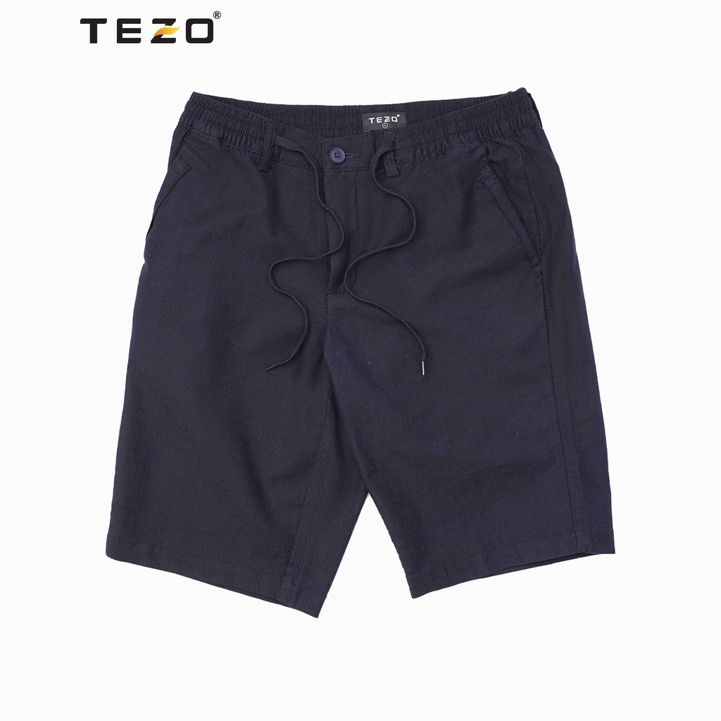 Quần short kaki nam cạp chun có dây luồn Tezo năng động thoải mái 2202QNKB07