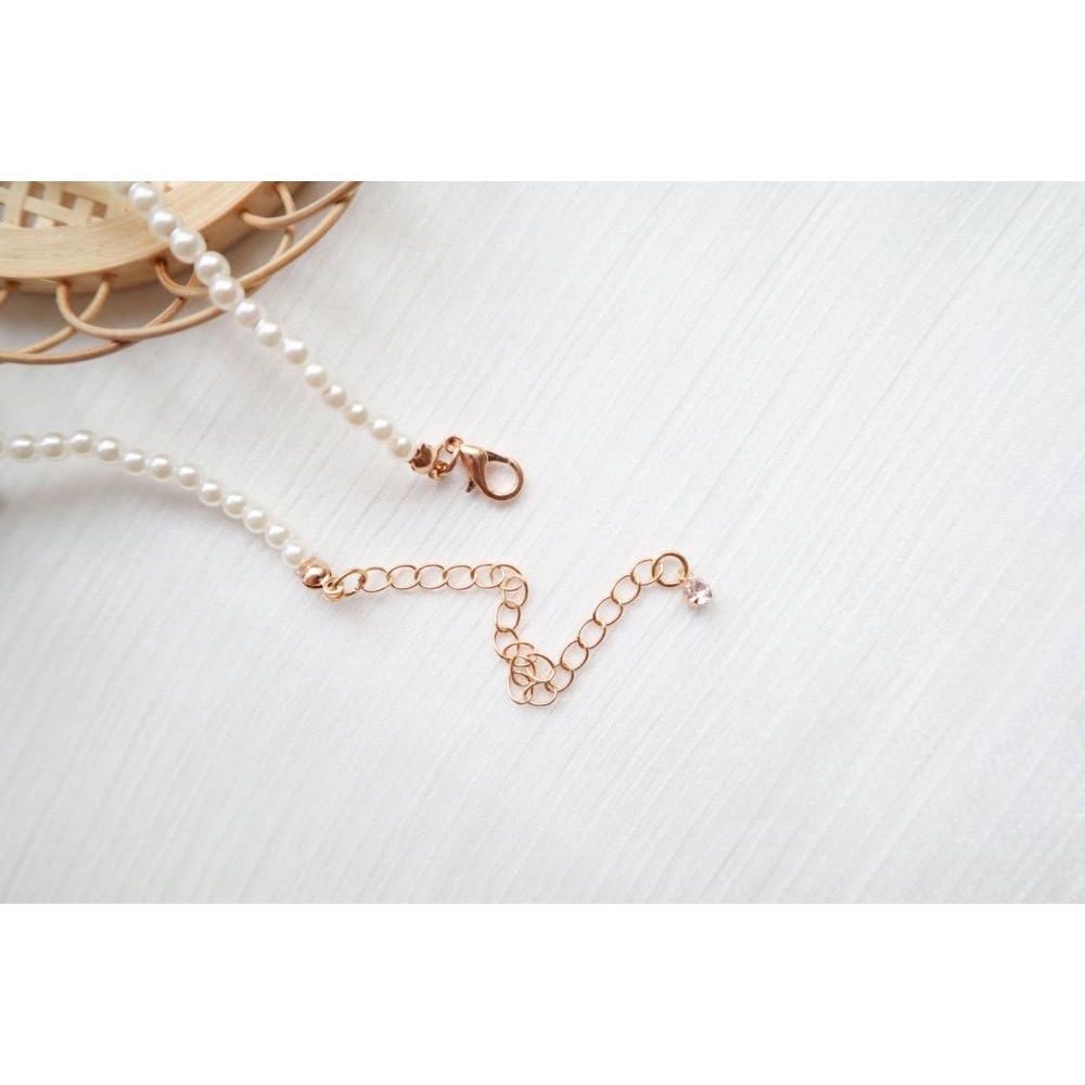 Vòng Cổ Choker Đính Hạt Ngọc Trai Và Dây Xích Thời Trang 2022 Mới