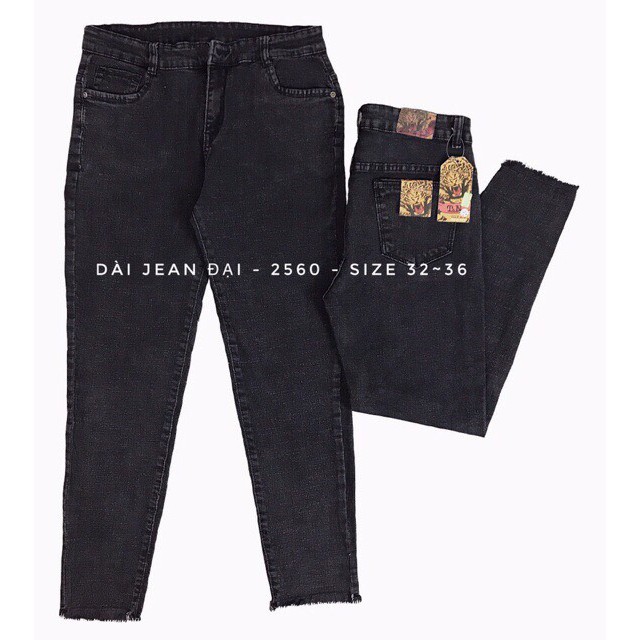 Quần Jean Đen RÁCH/TRƠN SIZE ĐẠI - Co Giãn Mạnh, Lưng Cao | BigBuy360 - bigbuy360.vn