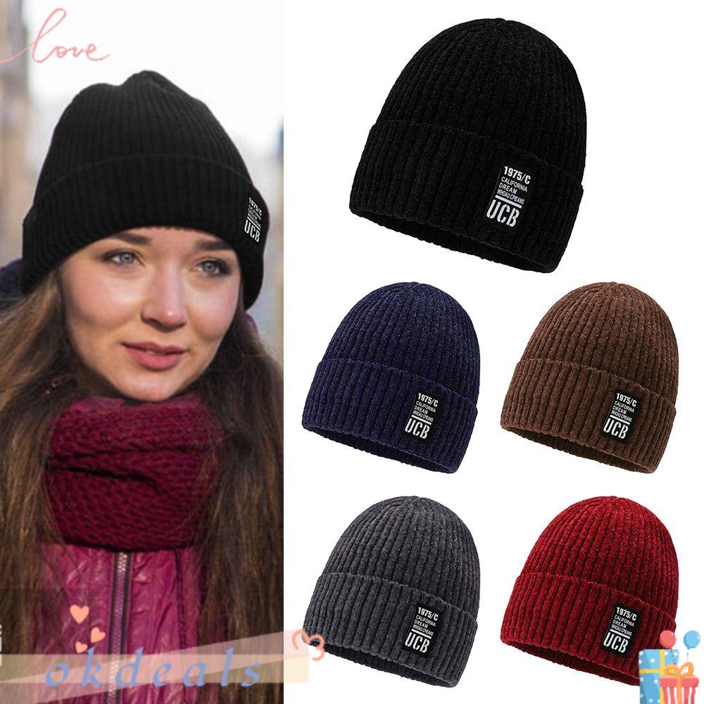 Okdeals Mũ Beanie Dày Dặn Co Giãn Giữ Ấm Mùa Đông Hình Đầu Lâu