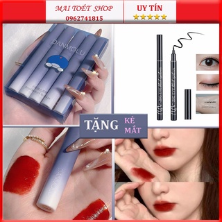  Set 5 son kem lì DANMOLU mềm mịn môi, son nội địa trung