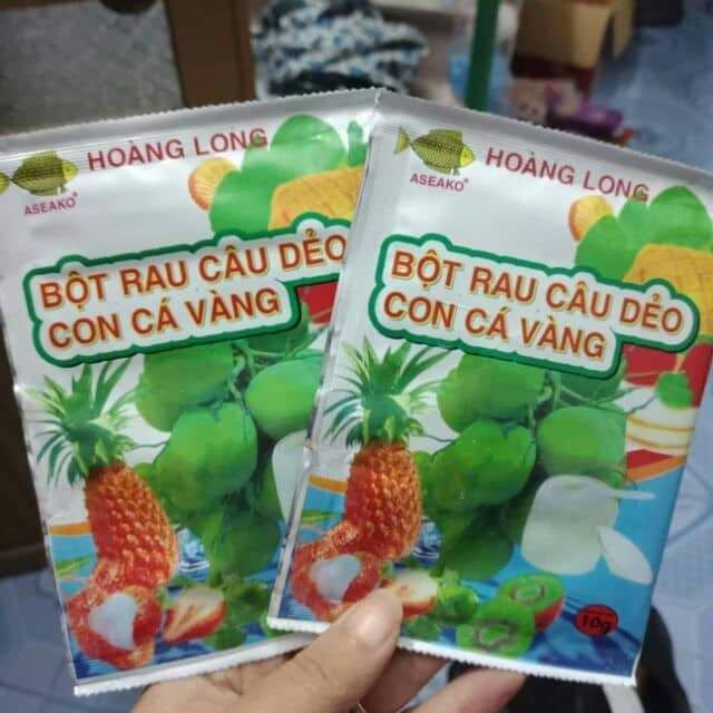 Hộp 12 gói bột rau câu dẻo con cá vàng