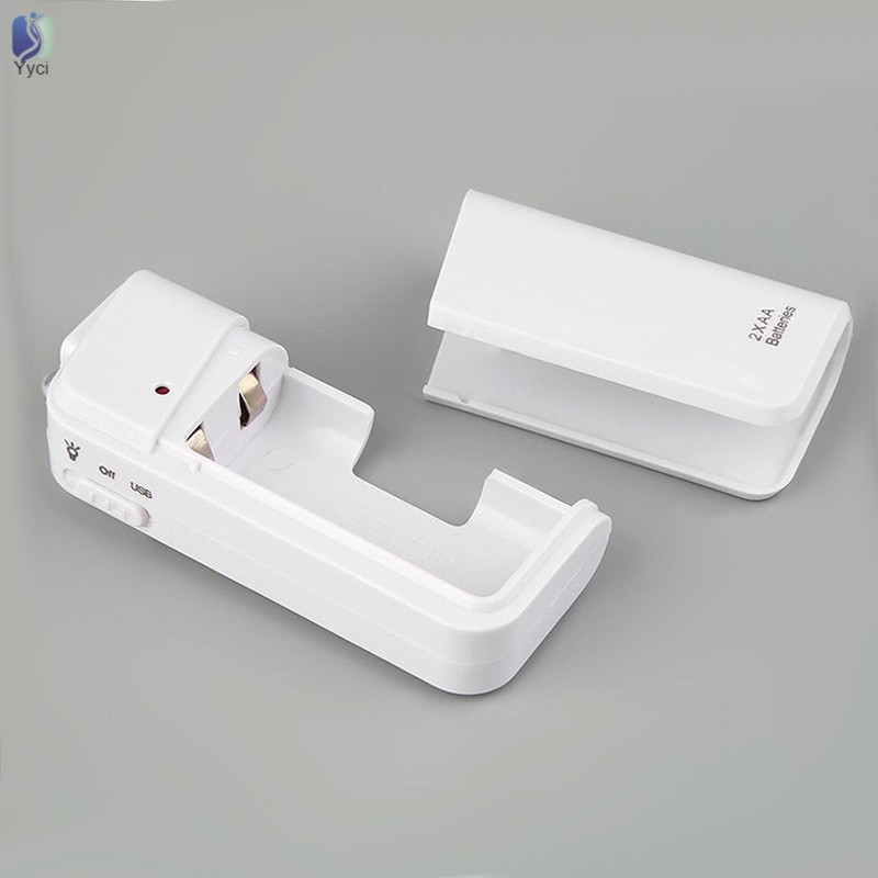 Yy Universal Portable USB Emergency 2 AA Battery Extender Charger Power Bank Supply Box @VN