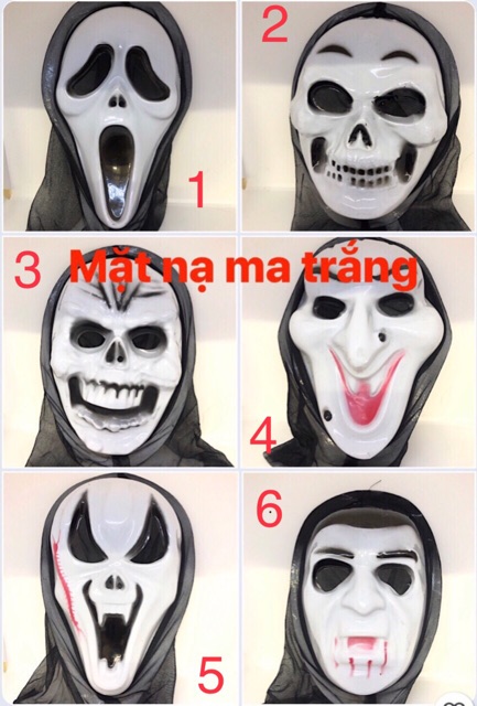Mặt nạ trắng cho hội Halloween