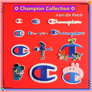 Miếng ủi may vá trang trí quần áo hình logo thương hiệu Champion/mickey/heo peppa thời trang DIY