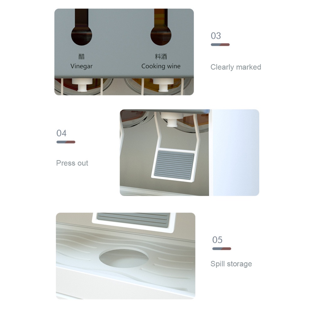 Hộp Đựng Gia Vị Gắn Tường Đa Năng Sức Chứa Lớn Mới Cho Nhà Bếp