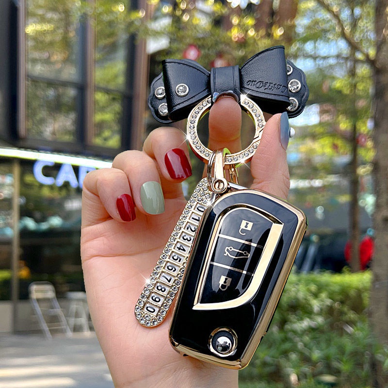 Mới Ốp Chìa Khóa Điều Khiển Từ Xa Cho Toyota Corolla Camry CHR C-HR RAV4 Prius Altis Land Cruiser Prado