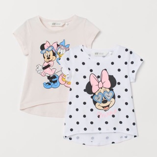 Set 2 áo hm bé gái mickey elsa pony