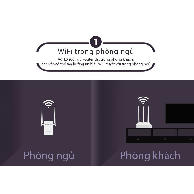 Bộ Kích Sóng Wifi Totolink Chuẩn N 300Mbps EX200 - Chính hãng Bảo hành 24 tháng