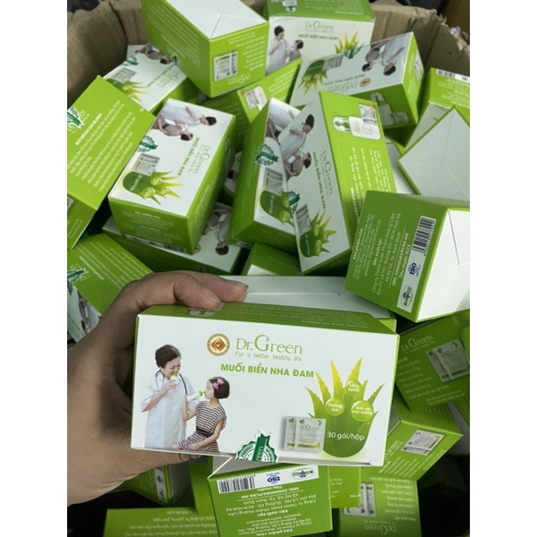 Combo 30 gói muối rửa mũi Dr.Green thêm chiết xuất lô hội