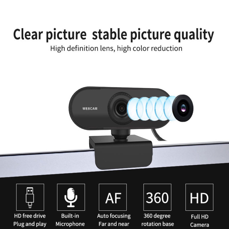 Webcam tự động lấy nét toàn diện 2K HD USB tích hợp micro cho máy tính | BigBuy360 - bigbuy360.vn