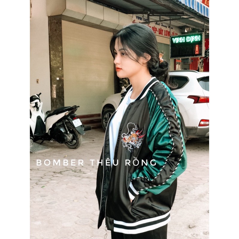 [ảnh thật] áo khoác bomber sukajan thêu rồng màu mới 2020 | BigBuy360 - bigbuy360.vn