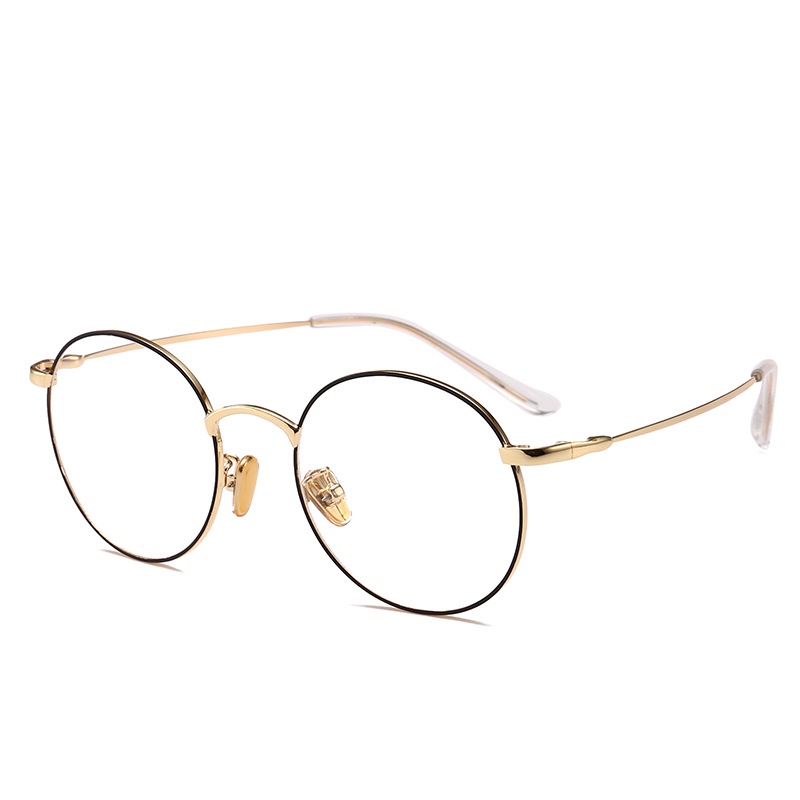 Kính mắt chống ánh sáng xanh Gọng Tròn Thời Trang Nam Nữ AVIATORAORON gọng kính giả cận Phong Cách Retro Đơn Giản