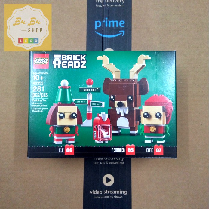 Lego Brick Headz 40353 - Reindeer, Elf, and Elfie - Bộ xếp hình Lego Brick Headz Reindeer, Elf, and 